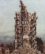 Bernardo Bellotto Ansicht von Dresden, Die Ruine der Kreuzkirche, von Osten aus gesehen oil painting on canvas
